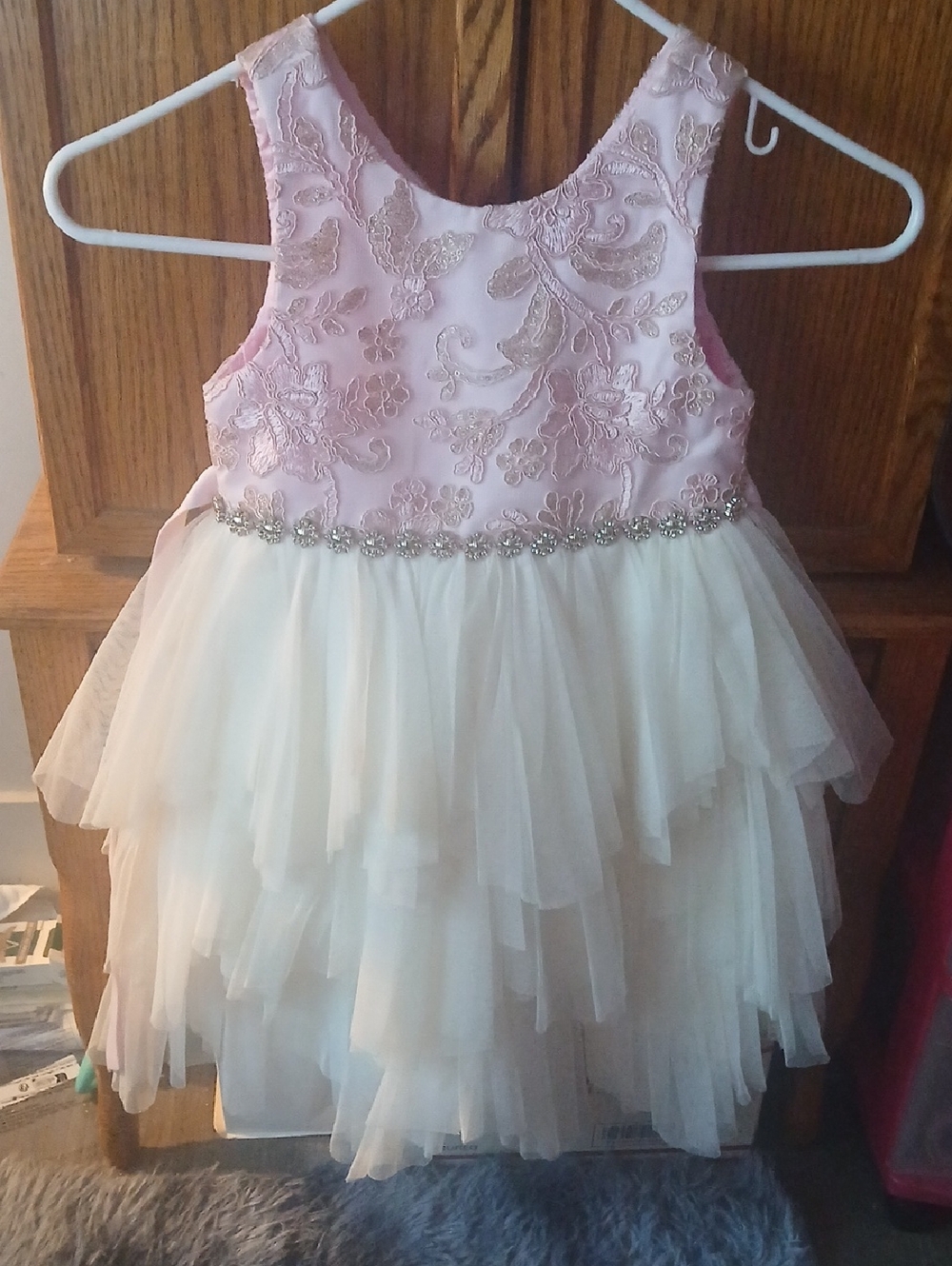 American Princess Satin Embroidered Dress